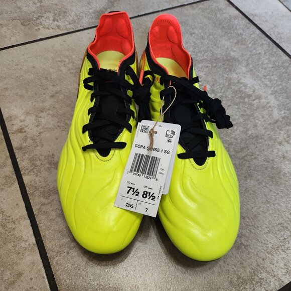 Adidas Copa Sense.1 SG \'Game Data Pack\' Soccer Cleats Solar Yellow GY8935 Sz 7.5 main image 10